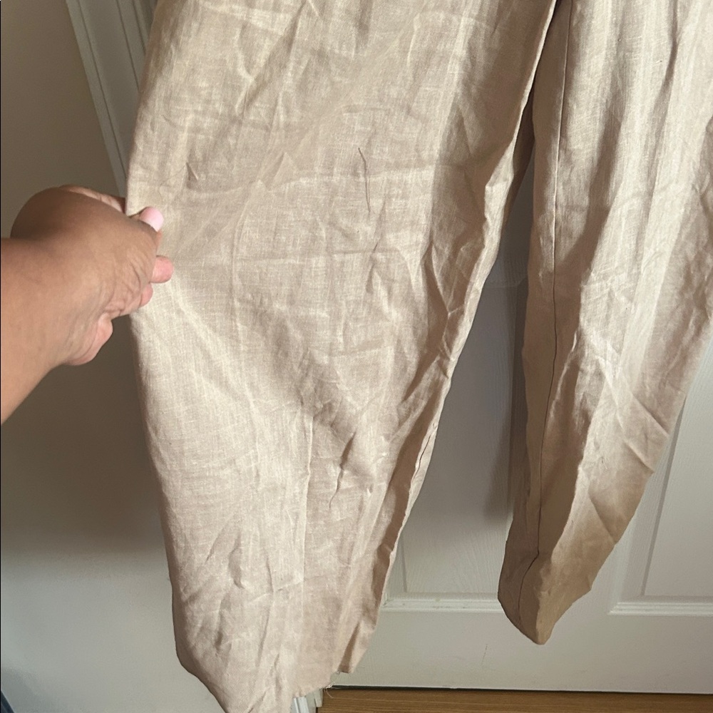 NWT Camellia Sleeveless Wide-Leg Jumpsuit in Beige - Picture 4 of 13